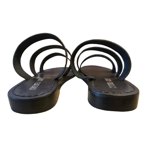 Chelsea Crew Trigg Leather Slide Sandal Womens Size 7 Black Vacation Beach NIB - Picture 8 of 11